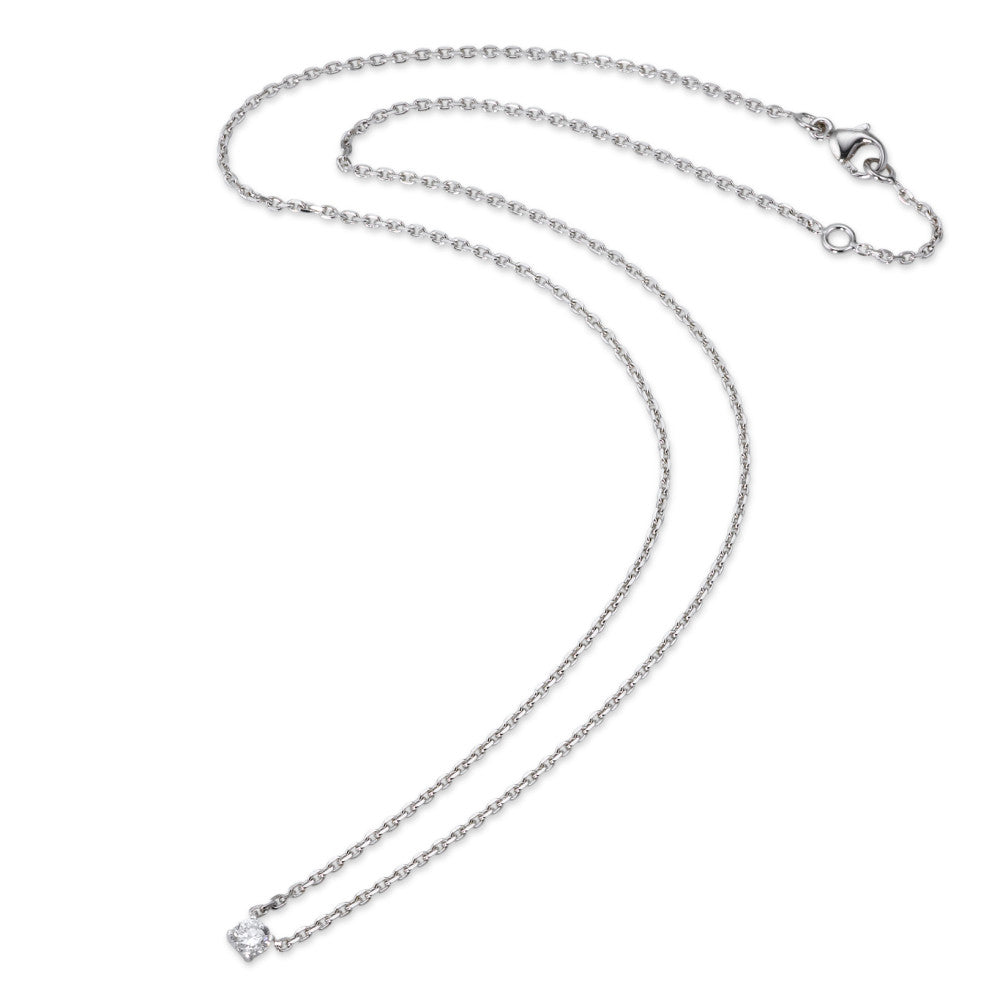 Collier 750/18K witgoud Diamant 0.20 ct, w-si 40-42 cm