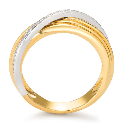 Ring 750/18K geel goud Diamant 0.12 ct, w-si