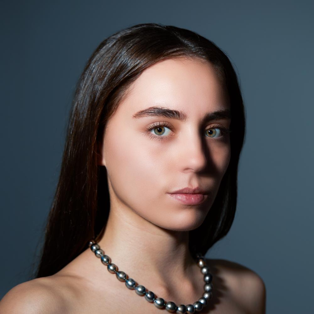 Collier 750/18K witgoud Tahiti Parel 9-10 mm 45 cm