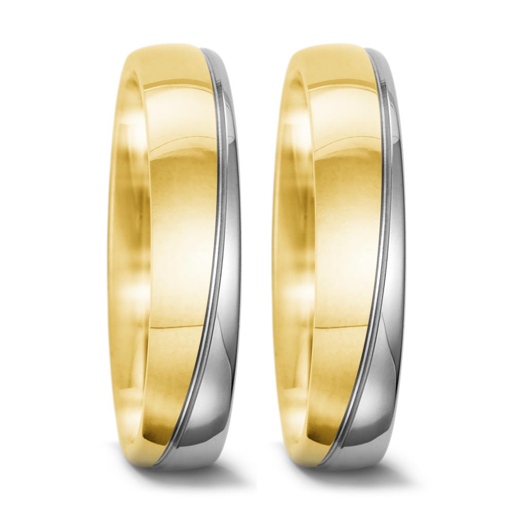 Partnerring 750/18K geel goud, 750/18K witgoud