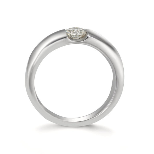 Solitaire ring 375/9K witgoud Moissaniet