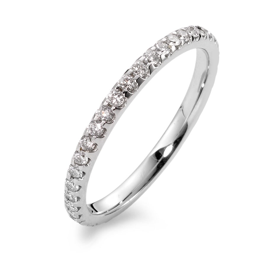 Memory ring 750/18K witgoud Diamant 0.53 ct, w-si