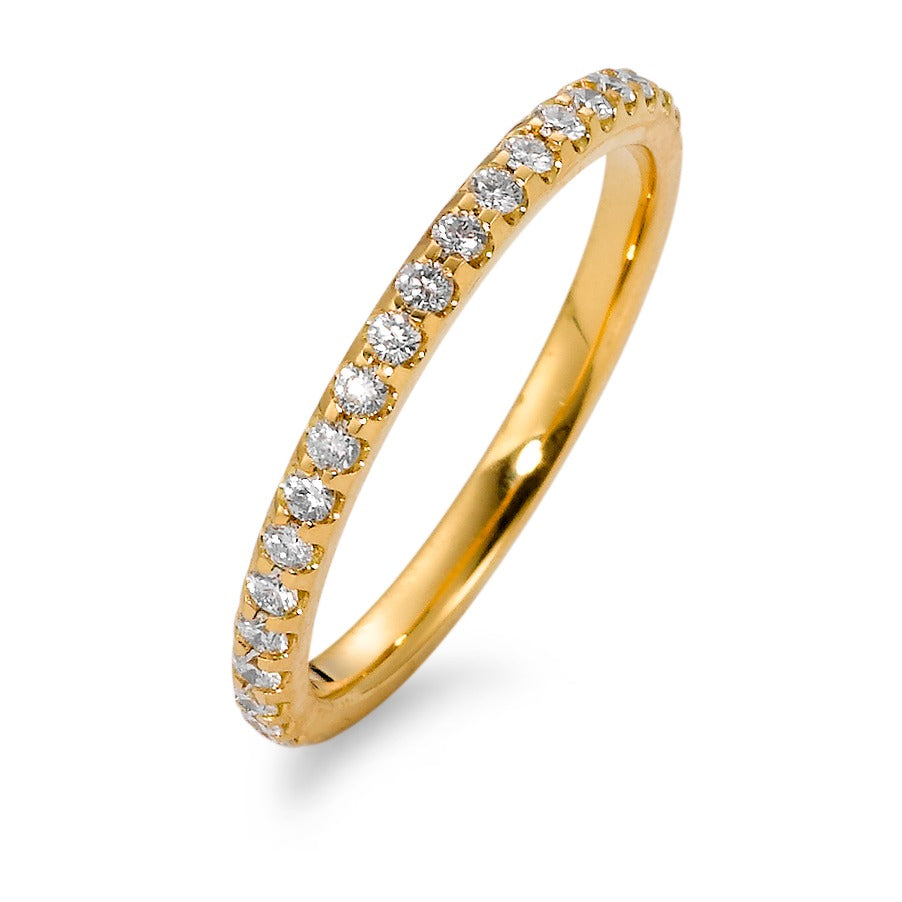 Memory ring 750/18K geel goud Diamant 0.51 ct, 37 Steen, w-si