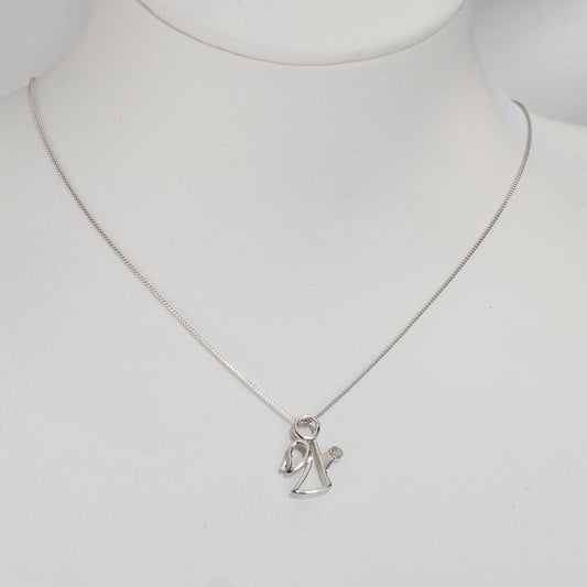 Hanger 750/18K witgoud Diamant 0.007 ct, w-si Engel