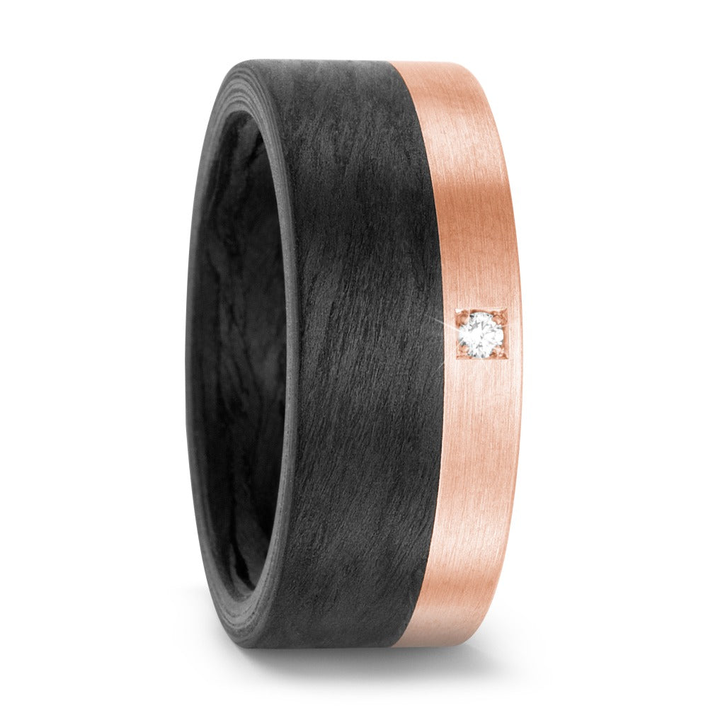 Ring Carbon, 750/18K rood goud