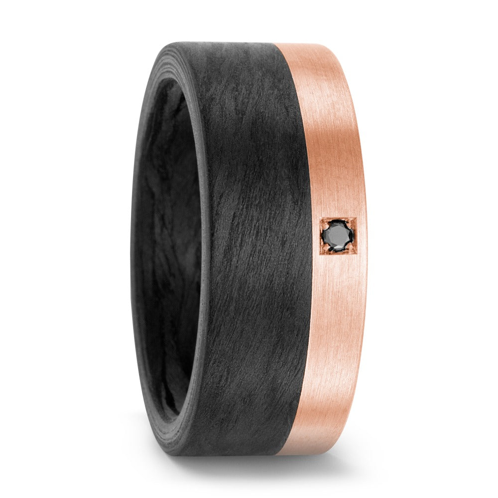 Ring Carbon, 750/18K rood goud