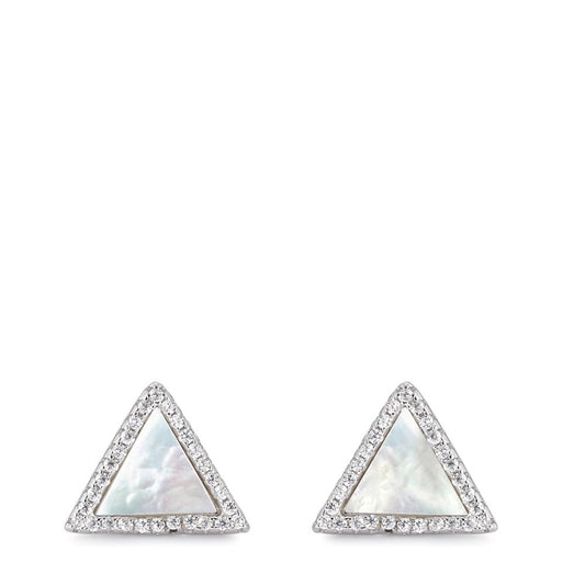 Oorknoppen Zilver Zirkonia Gerhodineerd