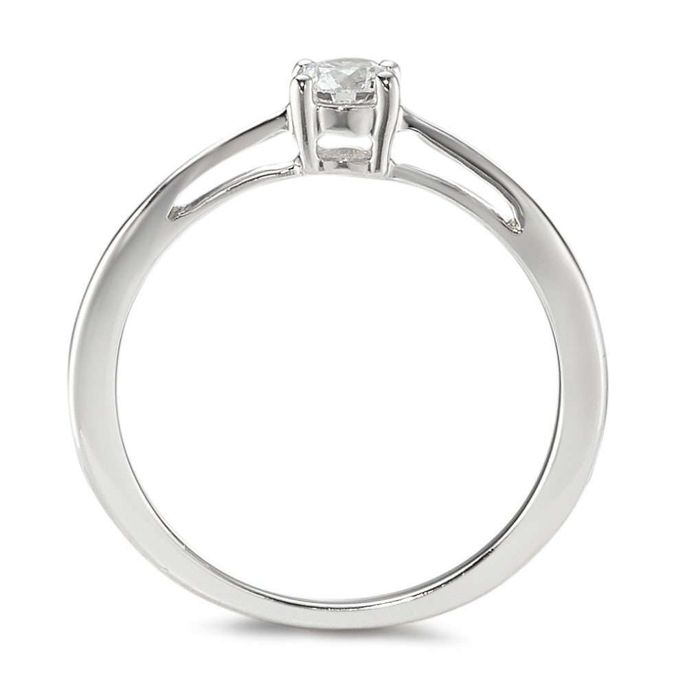 Solitaire ring 750/18K witgoud Diamant 0.25 ct, w-si