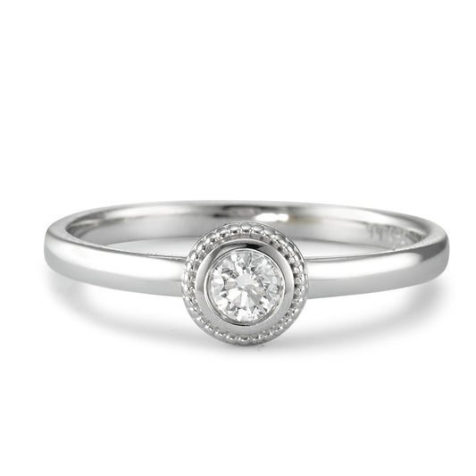 Ring 750/18K witgoud Diamant 0.15 ct, w-si