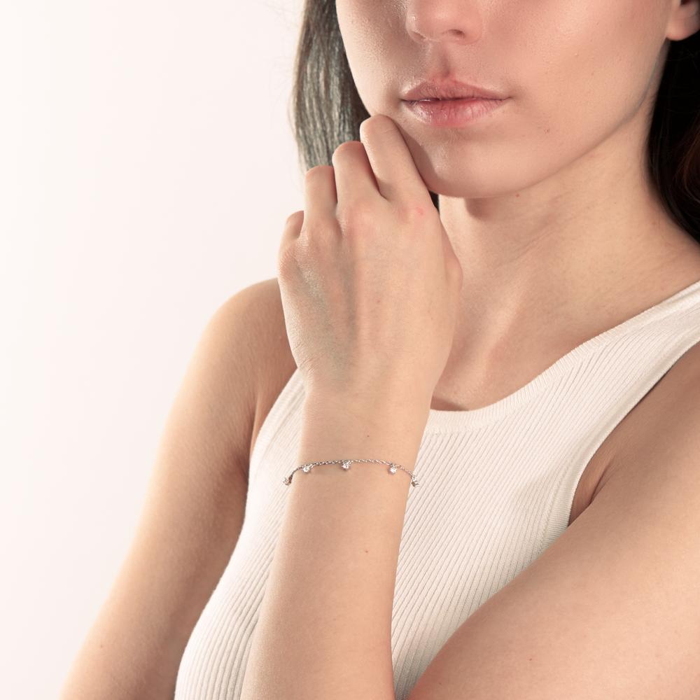 Armband Zilver Zirkonia Gerhodineerd 16-19 cm