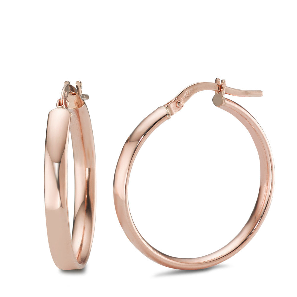 XUPING Boucles D'Oreilles Creoles Or Rose Femme Grandes CréOles Plaque Or Rose 18k LéGèRes HypoallergéNiques Bijoux Fashion Tendance Cadeau(50mm