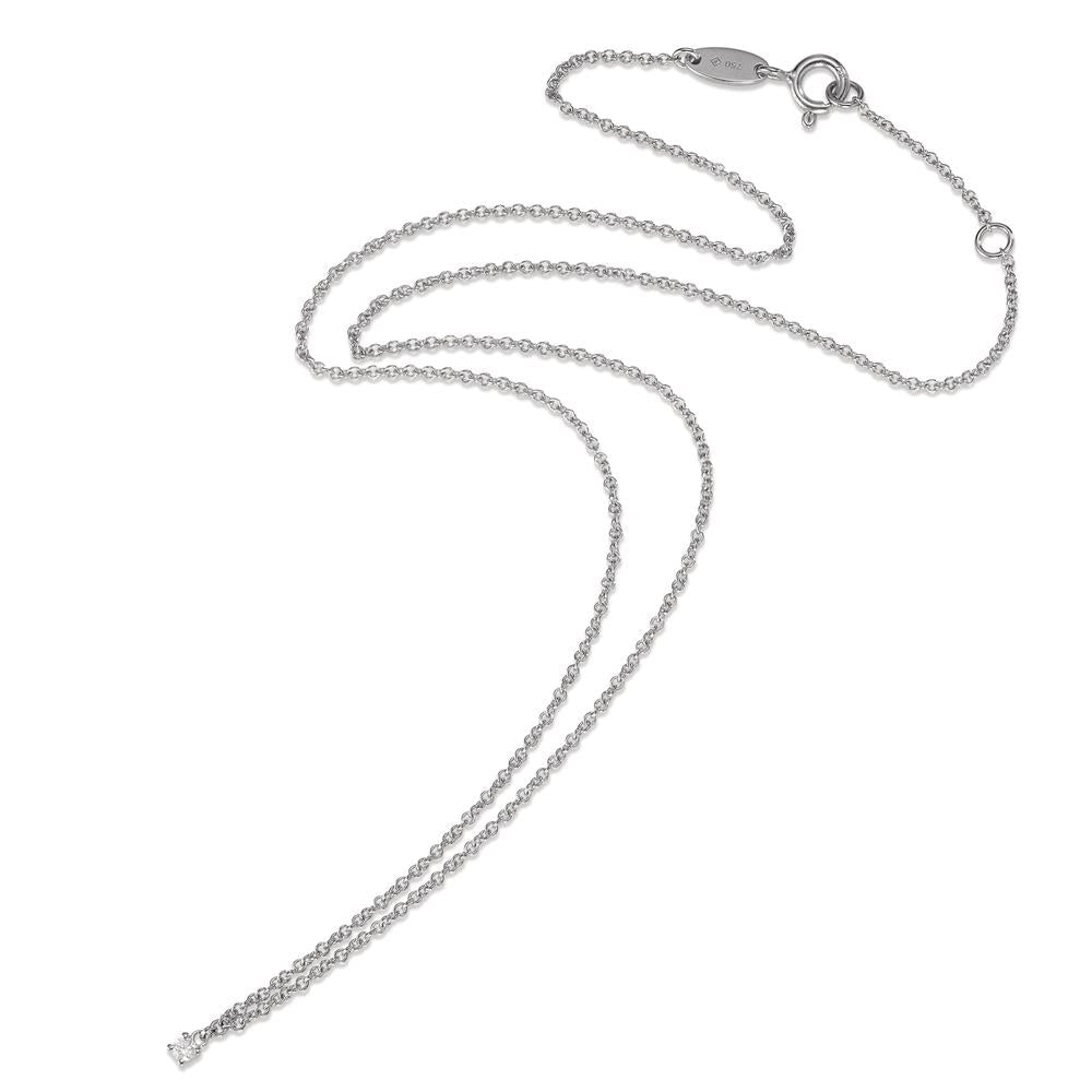 Collier 750/18K witgoud Diamant 0.04 ct, w-si 40-42 cm