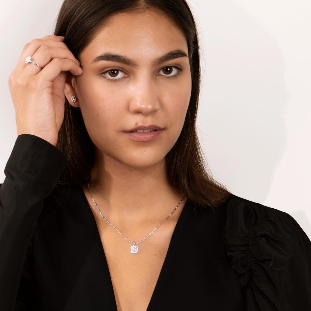 Hanger 750/18K witgoud Diamant wit, 0.28 ct, w-si