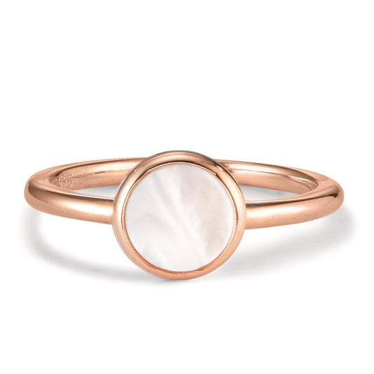 Ring Zilver Verguld Parelmoer wit Ø7.5 mm