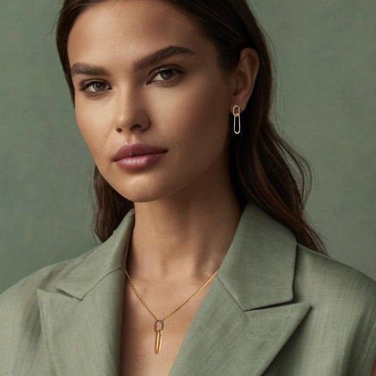 Collier Brons Zirkonia 40-45 cm