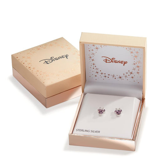 Oorknoppen Zilver Zirkonia paars, 6 Steen Ø6 mm