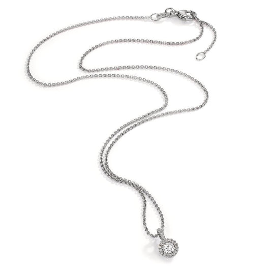 Collier 750/18K witgoud Diamant 0.24 ct, w-si 40-42 cm