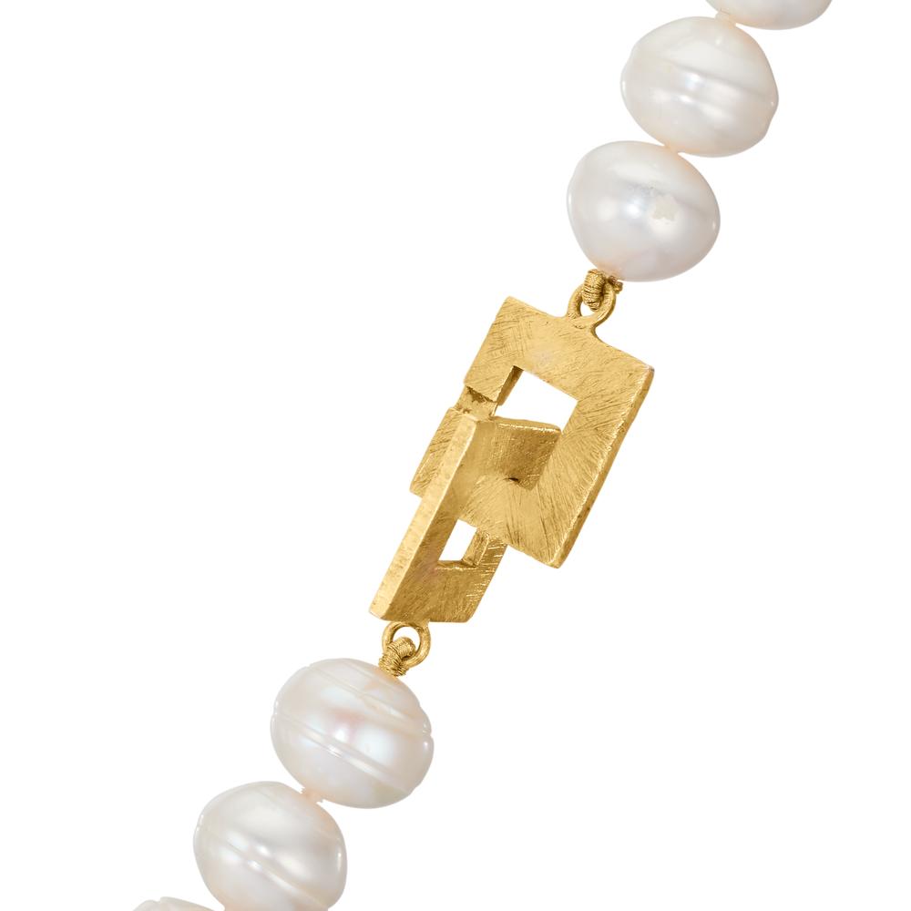 Collier Zilver zoetwater Parel 10-10.5 mm 52 cm