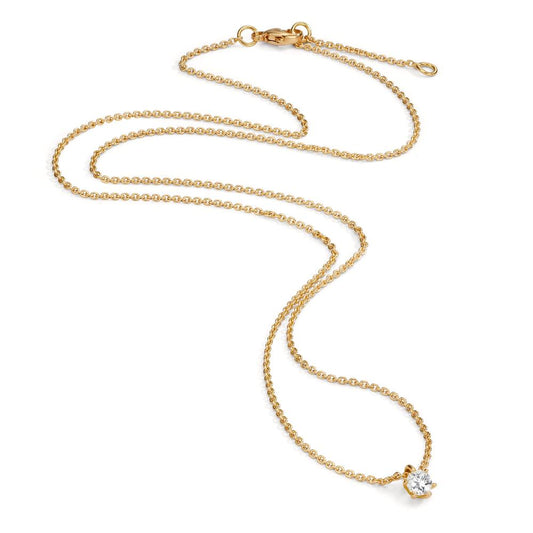 Collier 750/18K geel goud Diamant 0.15 ct, w-si 40-42 cm