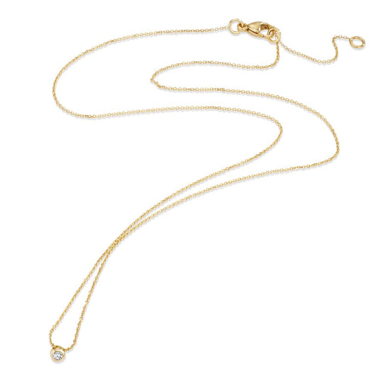 Collier 750/18K geel goud Diamant 0.03 ct, w-si 42-45 cm