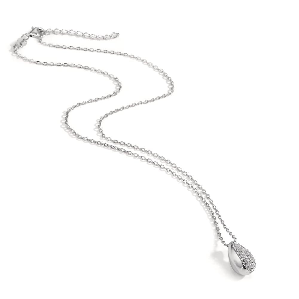 Collier Zilver Zirkonia Gerhodineerd 40-45 cm