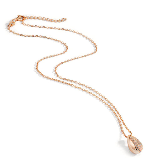 Collier Zilver Zirkonia Rosé Verguld 40-45 cm