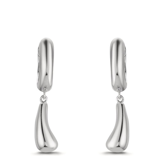 Scharnier oorringen creolen Zilver Gerhodineerd