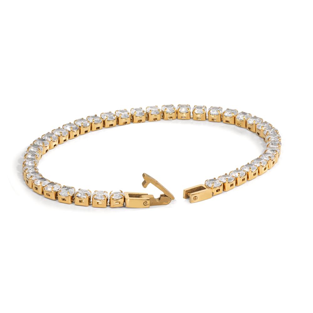 Armband Roestvrijstaal Zirkonia Geel IP-gecoat 19 cm