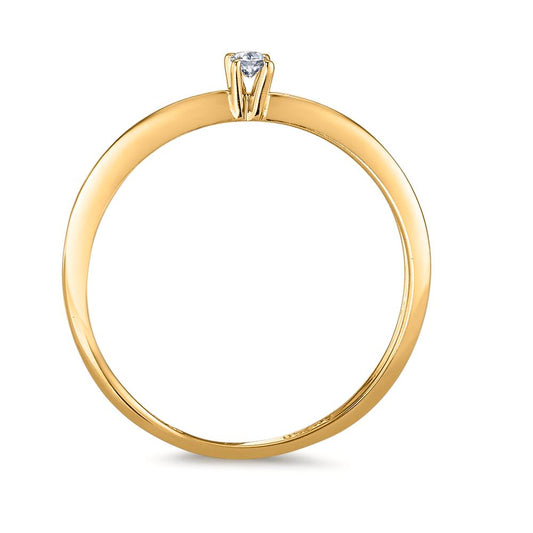 Solitaire ring 750/18K geel goud Diamant 0.03 ct, w-si