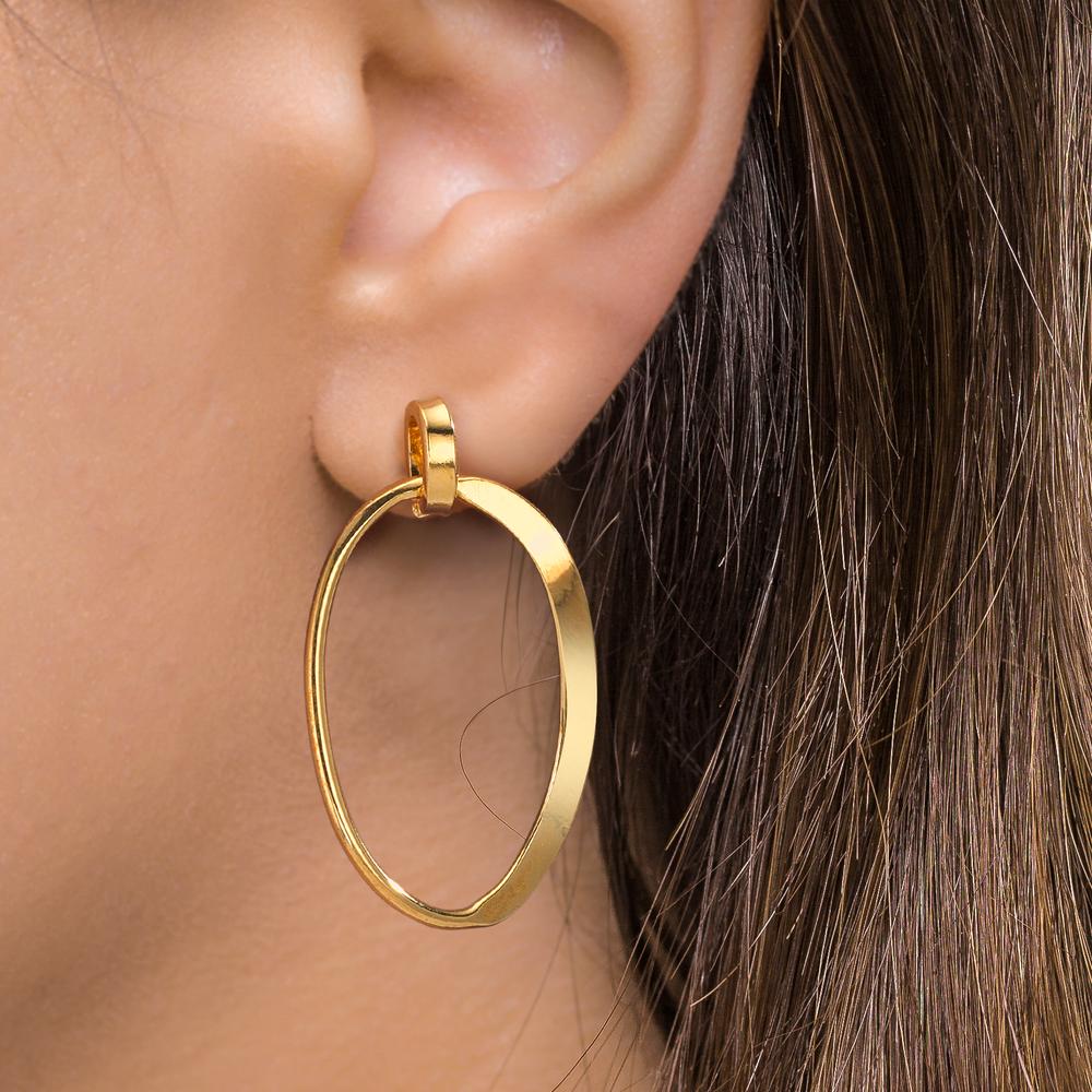 Oorbellen Zilver Geel Verguld