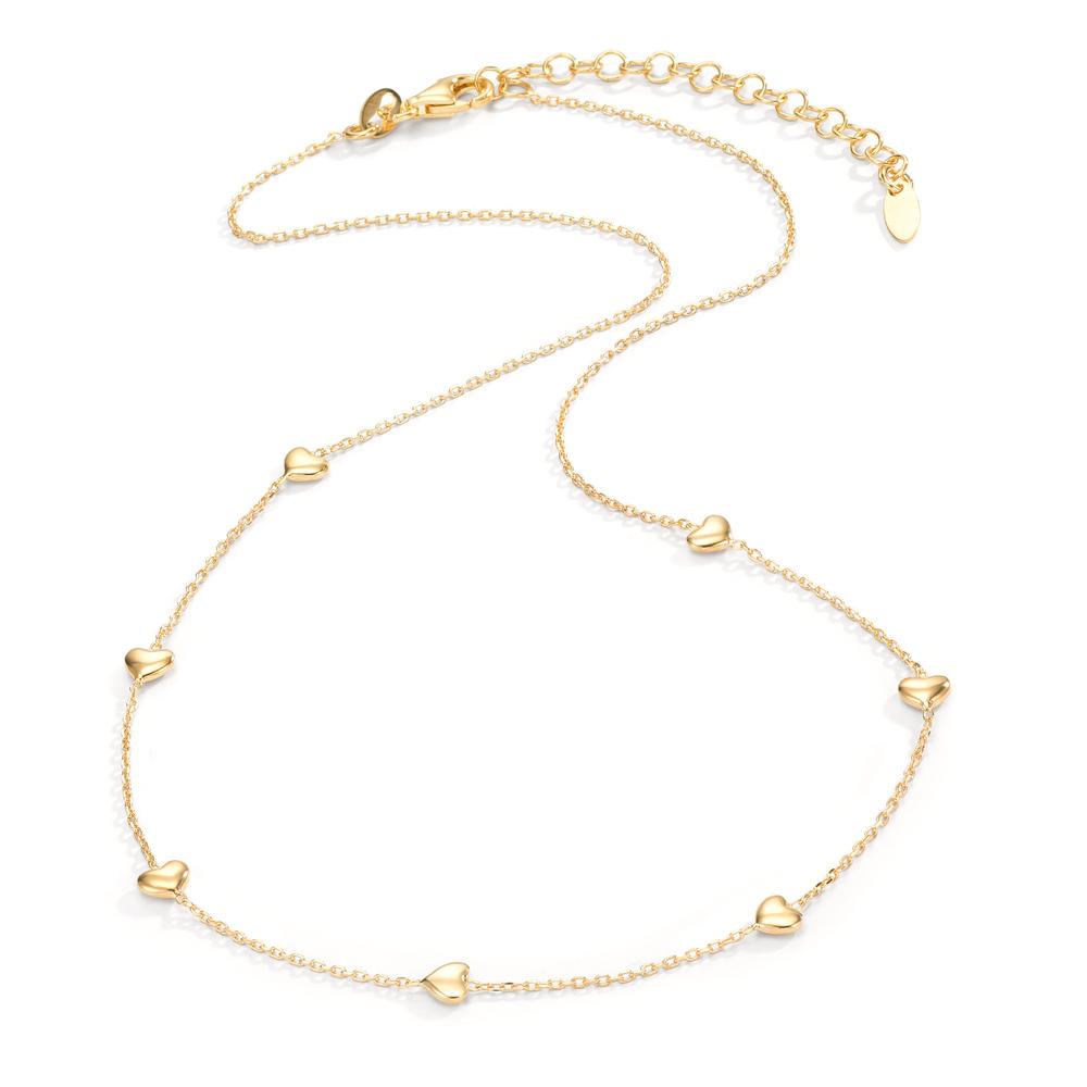 Collier Zilver Geel Verguld Hart 40-44 cm