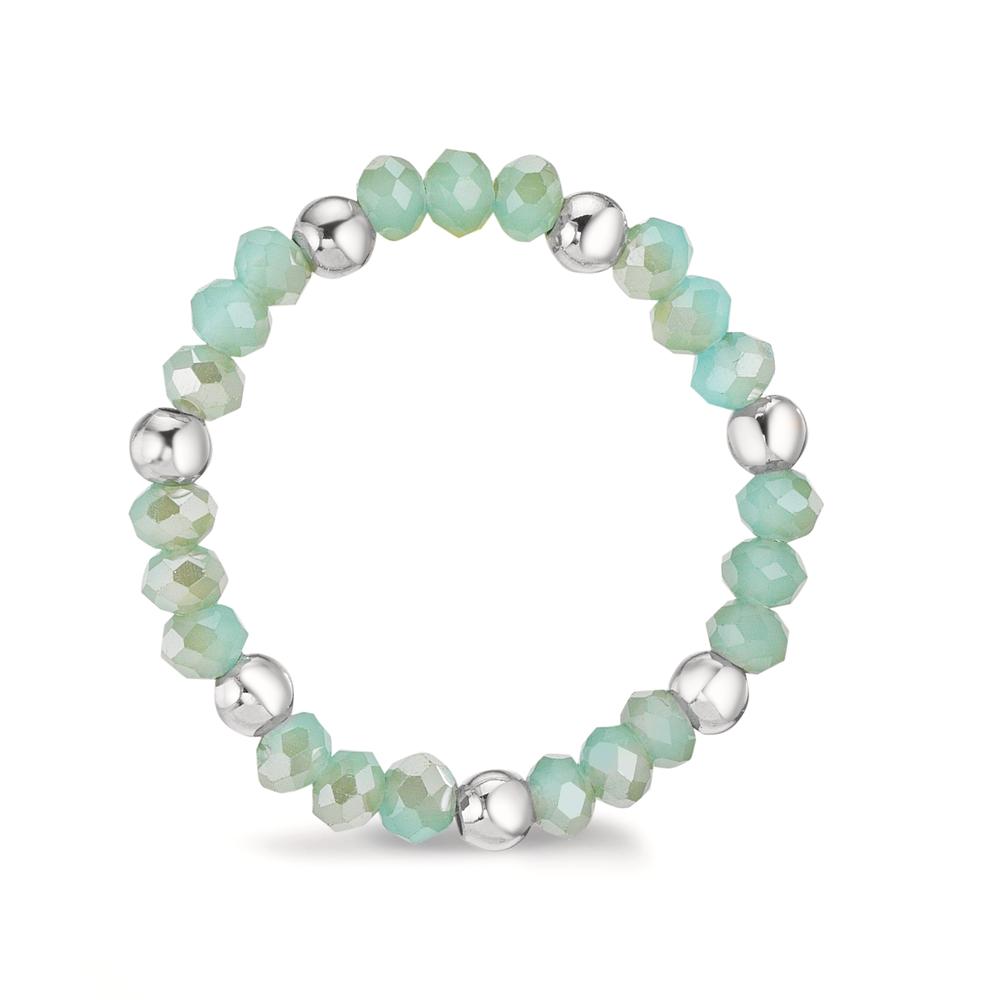 Ring Roestvrijstaal Kristal turkoois, 3 mm