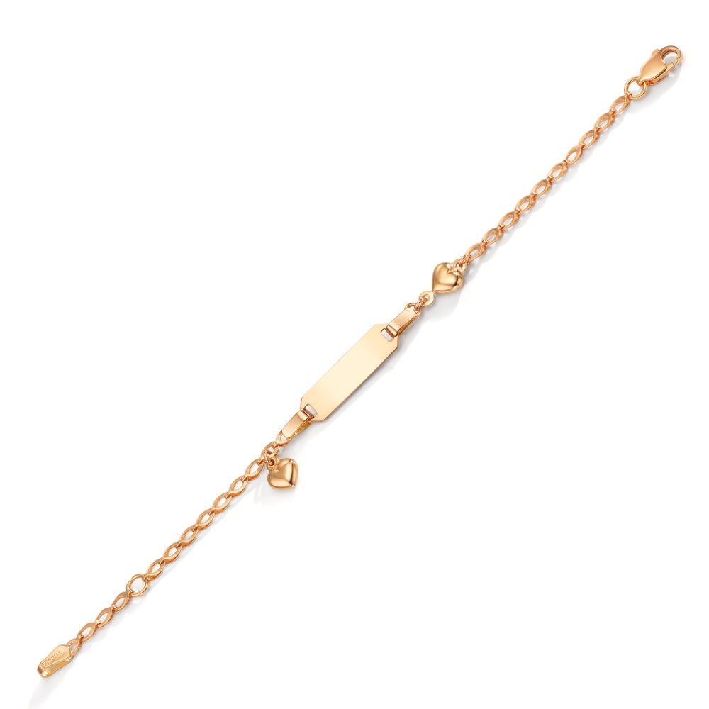 Graveer armband 750/18K rood goud Hart 12-14 cm