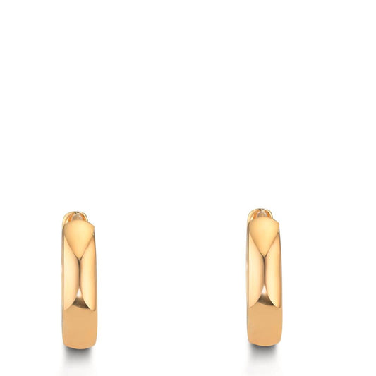 Scharnier oorringen creolen Zilver Geel Verguld