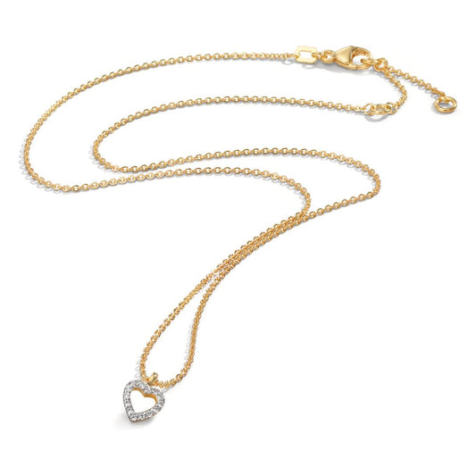 Collier 375/9K geel goud Zirkonia Hart 38-42 cm