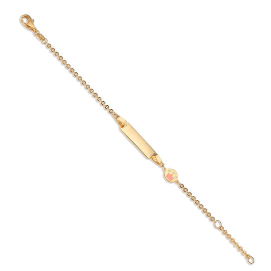 Graveer armband 375/9K geel goud Gelakt Kroon 12-14 cm