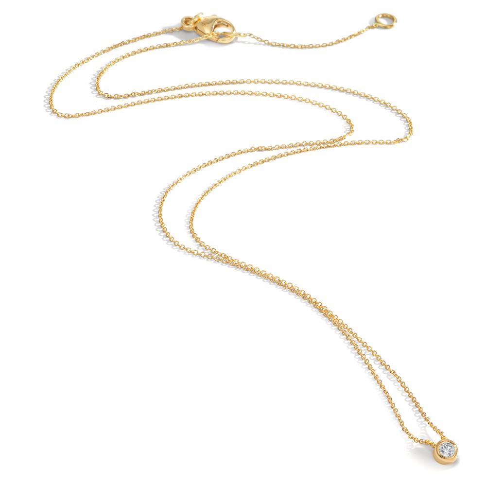 Collier 750/18K geel goud Diamant 0.05 ct, w-si 42-45 cm