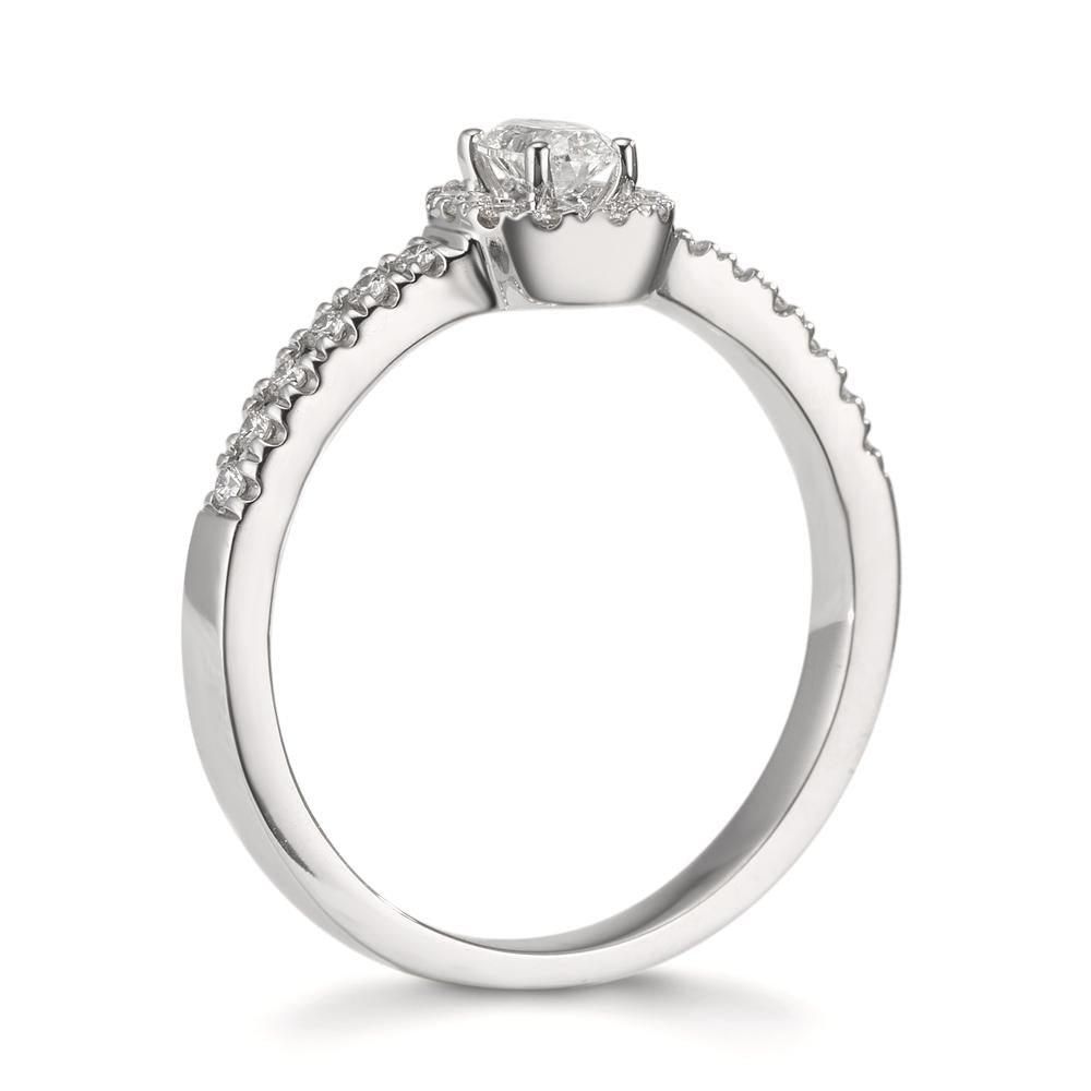 Ring 750/18K witgoud Diamant 0.37 ct, w-si