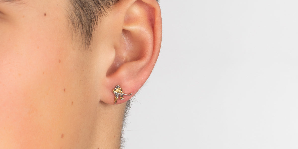 Herren - Ohrschmuck - Ohrstecker Gold