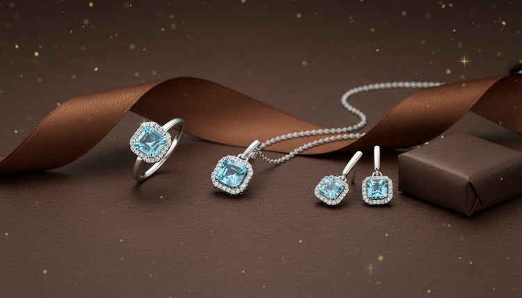 Topas-Highlights in Blau