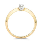 Solitaire ring 750/18K geel goud Diamant 0.20 ct, w-si