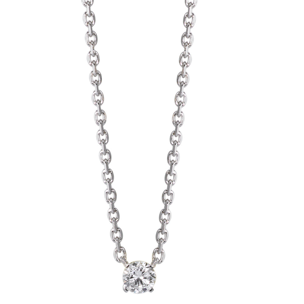 Collier 750/18K witgoud Diamant 0.20 ct, w-si 40-42 cm
