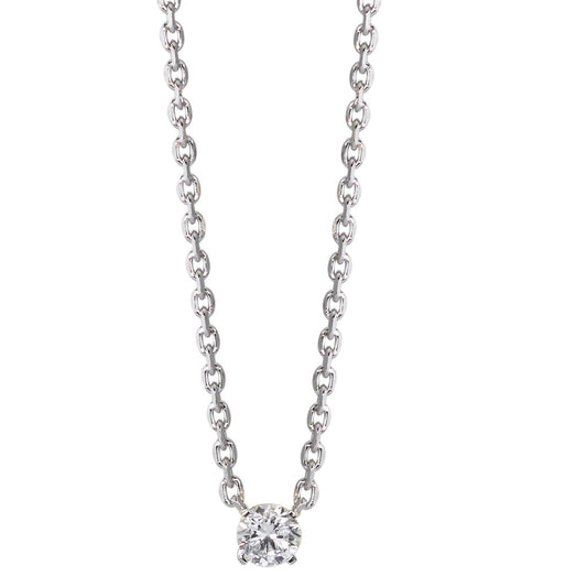Collier 750/18K witgoud Diamant 0.20 ct, w-si 40-42 cm