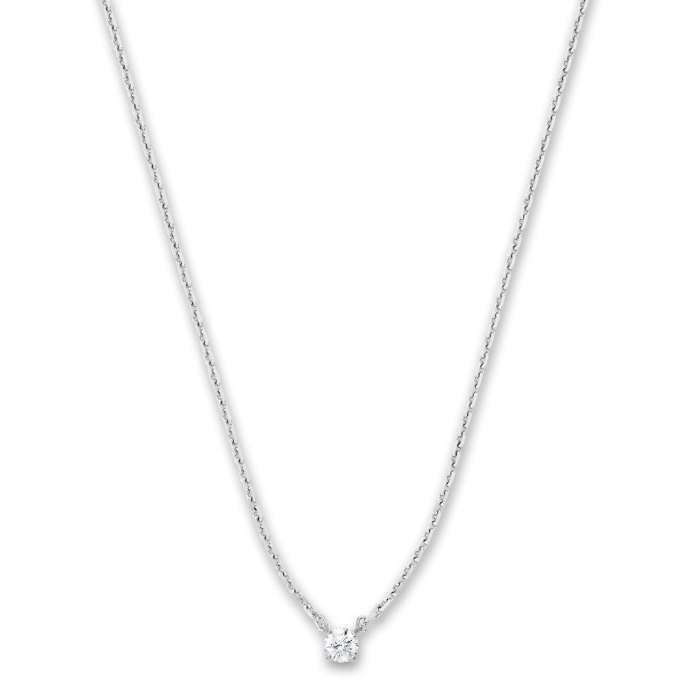 Collier 750/18K witgoud Diamant 0.20 ct, w-si 40-42 cm