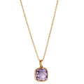 Collier 750/18K geel goud Amethist 45 cm
