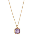 Collier 750/18K geel goud Amethist 45 cm