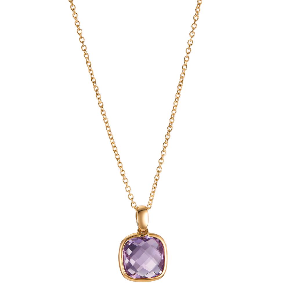 Collier 750/18K geel goud Amethist 45 cm
