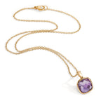 Collier 750/18K geel goud Amethist 45 cm