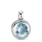 Hanger 750/18K witgoud Topaas 0.14 ct, w-si