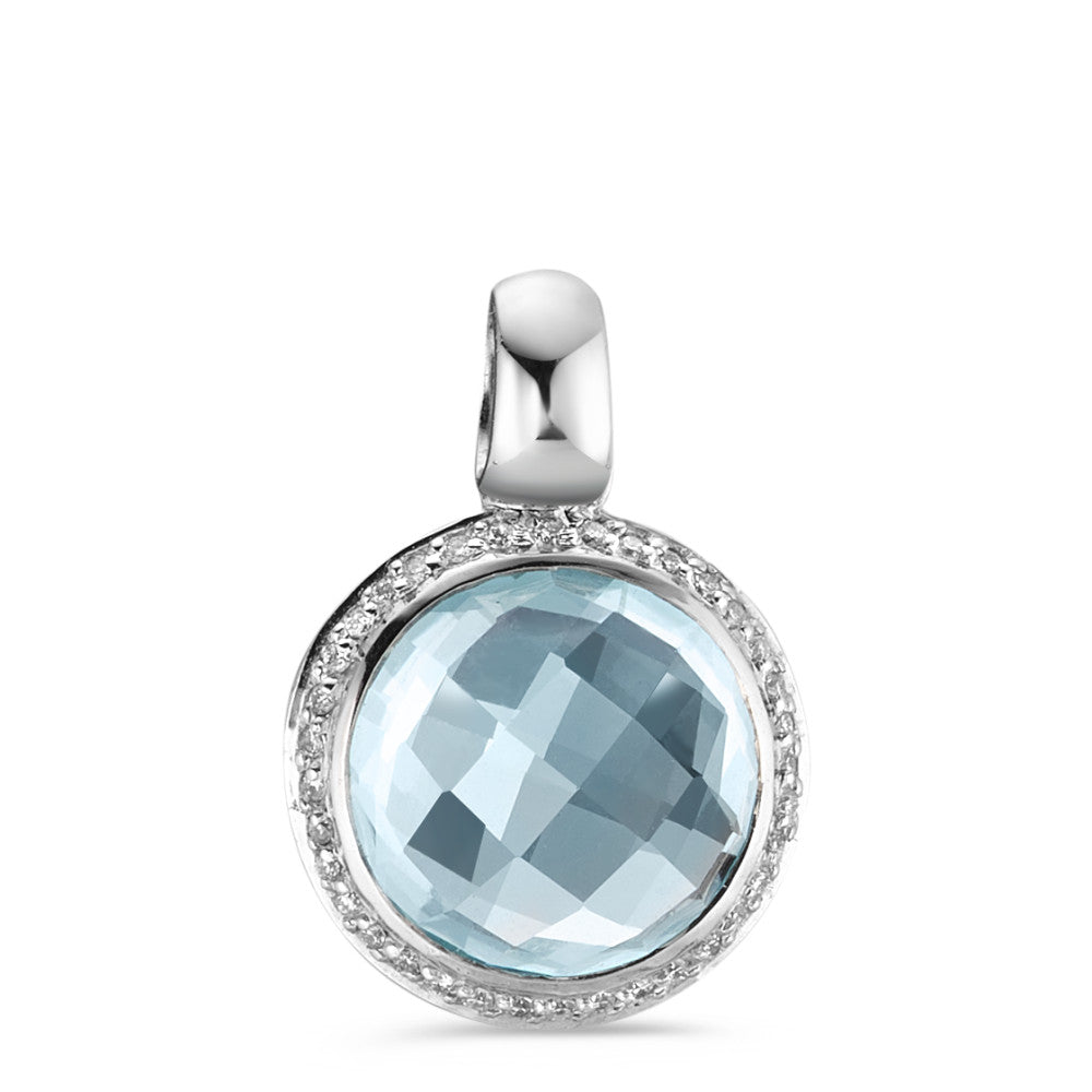 Hanger 750/18K witgoud Topaas 0.14 ct, w-si